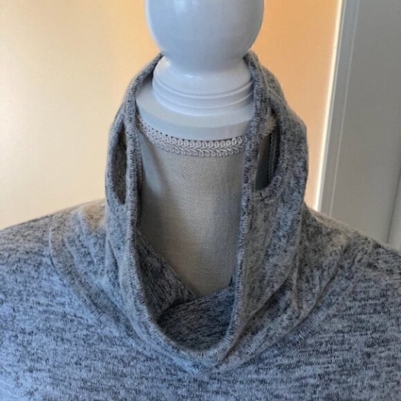 BOBEAU Gray Cowl Neck Built-In Face Mask Sweater Dress Size XS - Picture 8 of 8